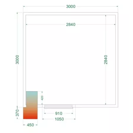 CRPF3030WD – Chambre froide positive froid positif – commerce alimentaire – Réf 49686