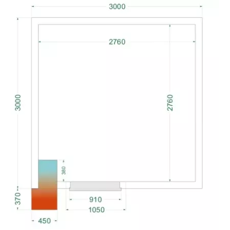 CRNF3030WD – Chambre froide négative – commerce alimentaire – Réf 49688