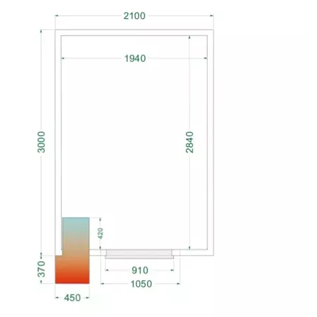 CRPF2130WD – Chambre froide positive froid positif – commerce alimentaire – Réf 51056