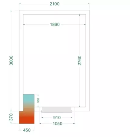 CRNF2130WD – Chambre froide négative – commerce alimentaire – Réf 51058