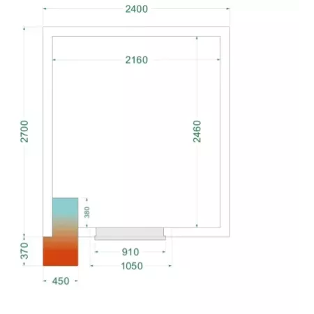 CRNF2427WD – Chambre froide négative – commerce alimentaire – Réf 51059