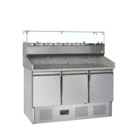 PT1365 + GVC33-140 – Comptoirs à pizza froid positif – commerce alimentaire – Réf 67414