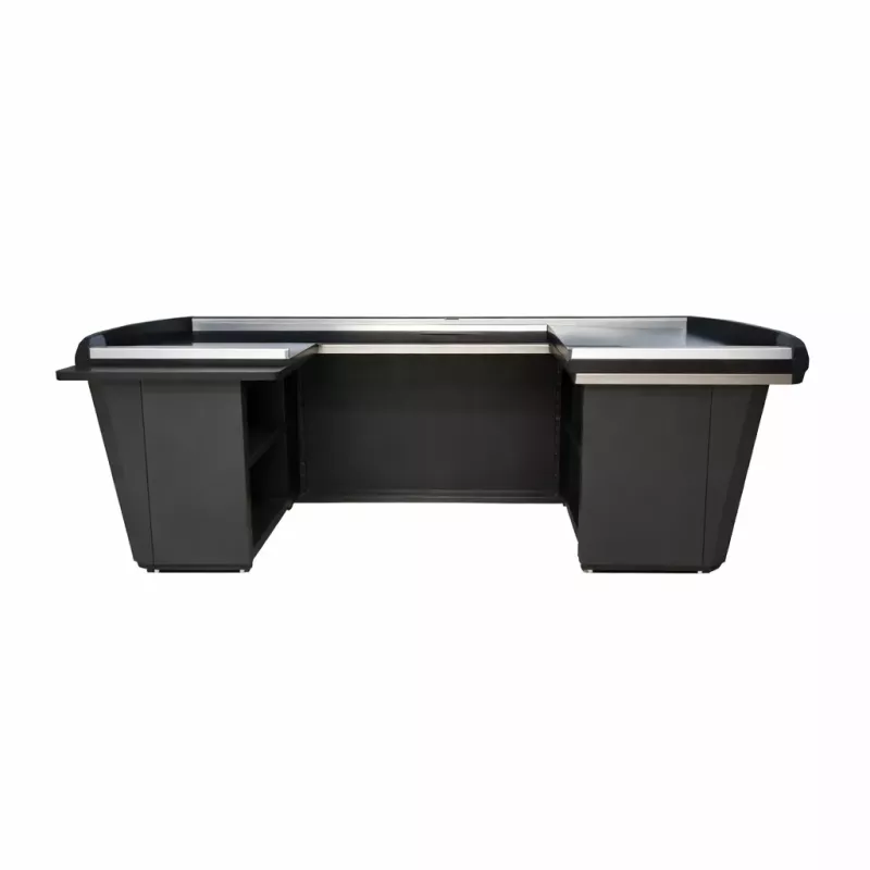 Meuble de sortie de caisse magasin – comptoir caisse complet – aluminium antichoc SORTIE DE CAISSE – équipement magasin