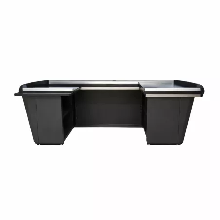 Meuble de sortie de caisse magasin – comptoir caisse complet – aluminium antichoc SORTIE DE CAISSE – équipement magasin