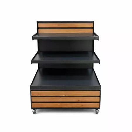 Présentoir Mural Fruits & Légumes Mobile 3 Niveaux – MANGOSTEEN MURAL