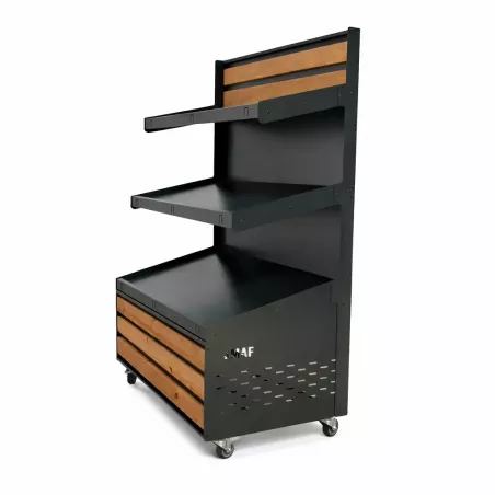 Présentoir Mural Fruits & Légumes Mobile 3 Niveaux – MANGOSTEEN MURAL