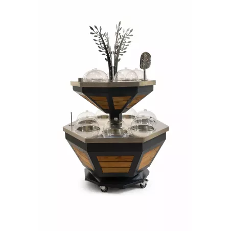 Bar à Olives Rotatif Octogonal 2 Niveaux – Tourniqué à Olive