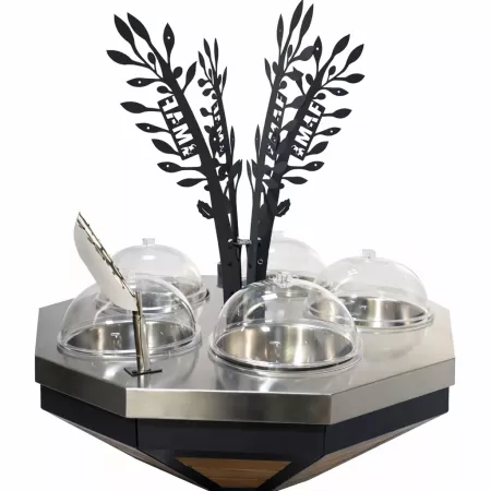 Bar à Olives Rotatif Octogonal 2 Niveaux – Tourniqué à Olive