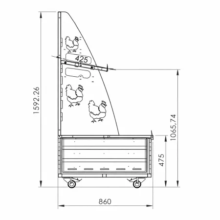 Présentoir Œufs Professionnel sur Roulettes – Andalouse Noir