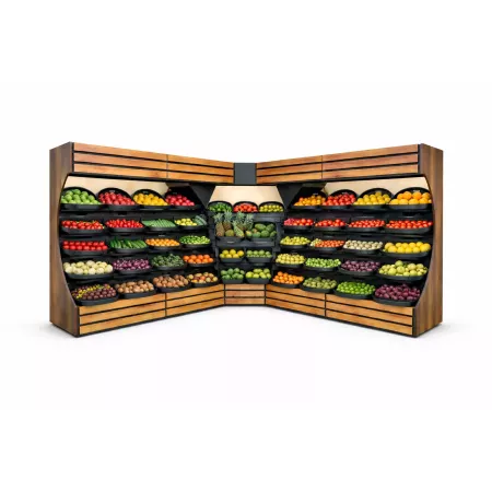 Présentoir Mural Fruits & Légumes Design Arrondi – Lotus