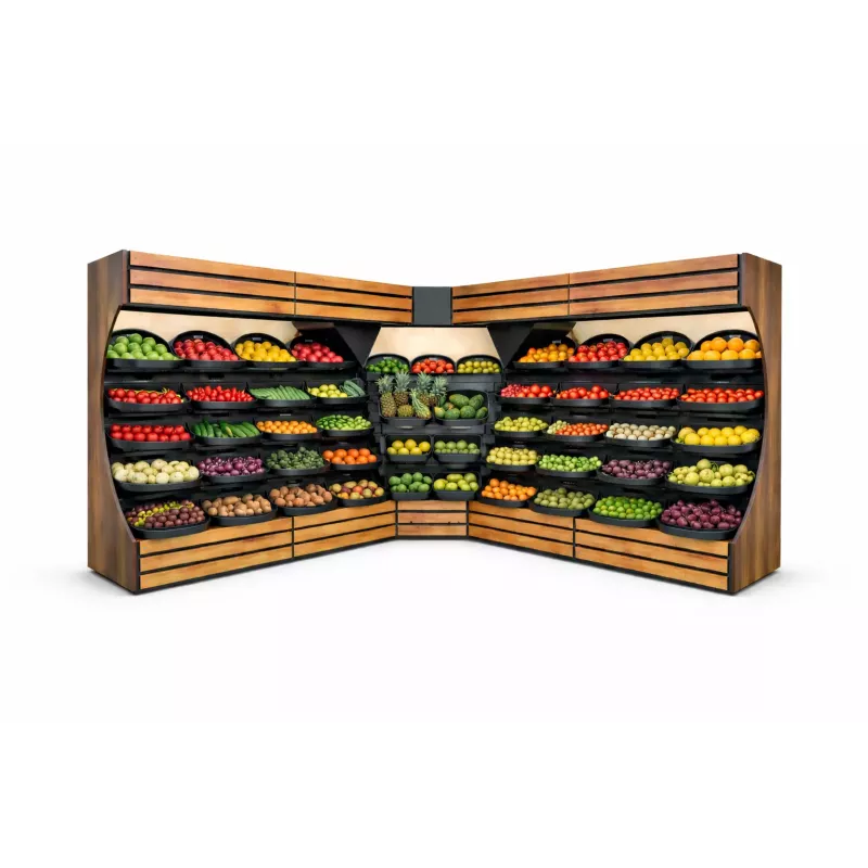 Présentoir Mural Fruits & Légumes Design Arrondi – Lotus