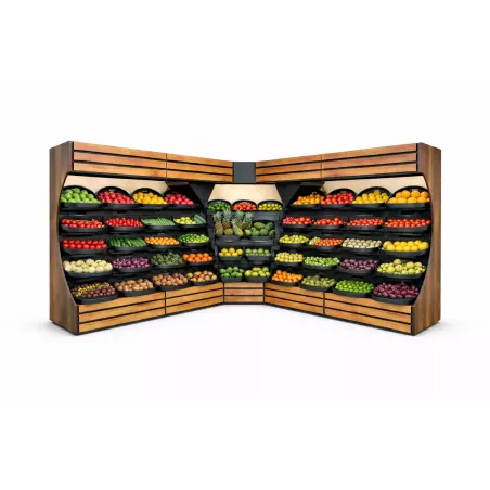 Présentoir Mural Fruits & Légumes Design Arrondi – Lotus