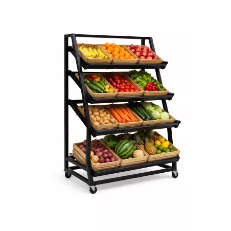 ECO + Présentoir Primeur Mobile sur Roulettes