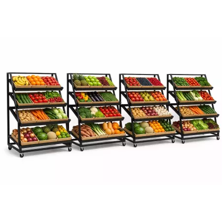 ECO + Présentoir Primeur Mobile sur Roulettes