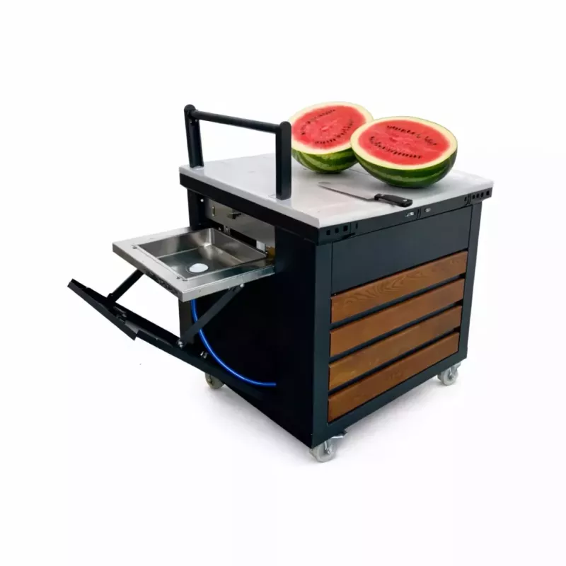 Table de Découpe Pastèque Professionnelle avec Évier Intégré