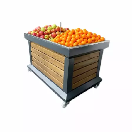 Présentoir Vrac Fruits & Légumes sur Roulettes – Box Pro