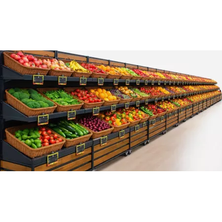 Présentoir Mural Fruits & Légumes Mobile 3 Niveaux – MANGOSTEEN MURAL