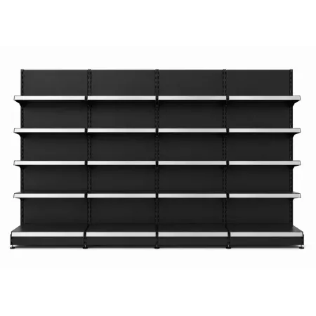 Rayonnage mural 4 unités – H220 cm – préconfiguré – configurable pour magasin